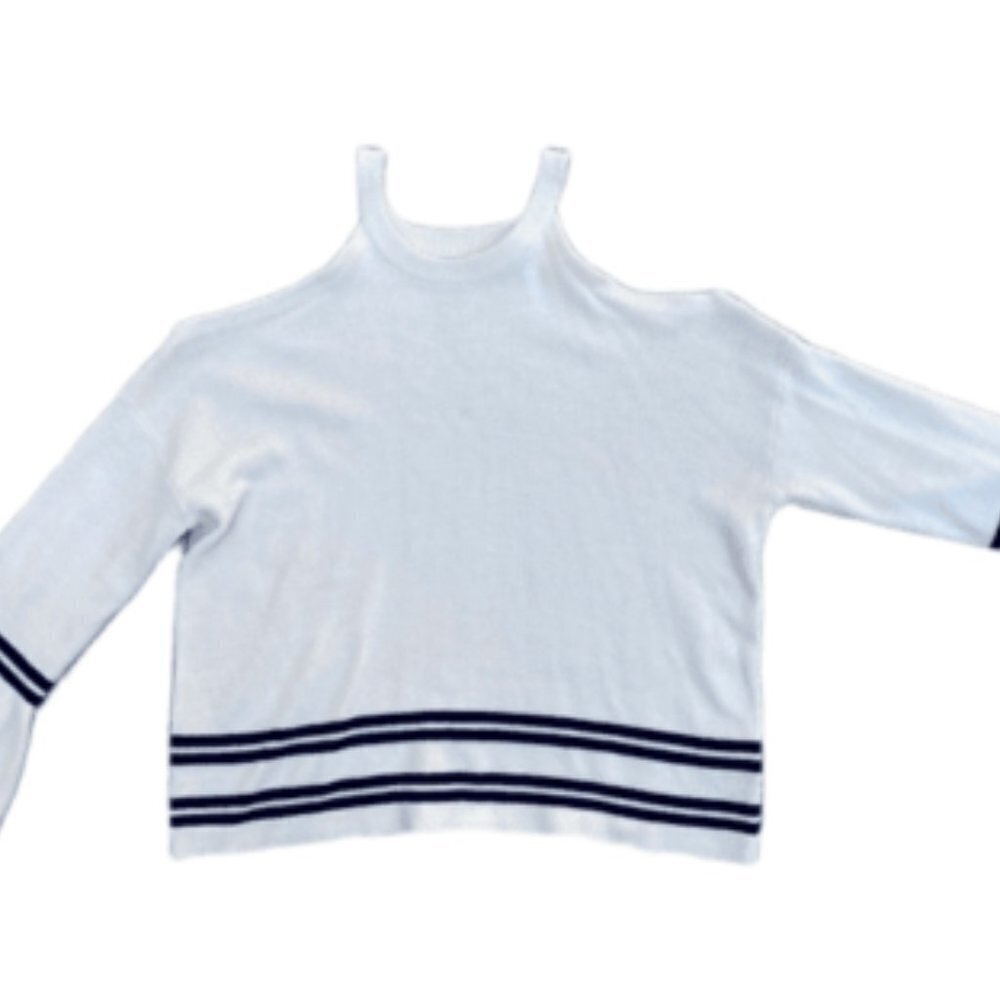 Knitted & Knotted Linen Off the Shoulder Sweater s​​​​​​​